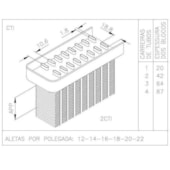 BLOCO FORD CARGO 1519 / 1621 / 2323 INTERCOOLADO 1991 A 1993 / VW VOLKSWAGEN 16-170 / 16-220 / 24-220 1991 A 1993 - VISCONDE/MODINE