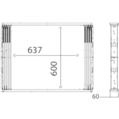 BLOCO INTERCOOLER MERCEDES BENZ L-1620 ELETRONICO - BEHR HELLA