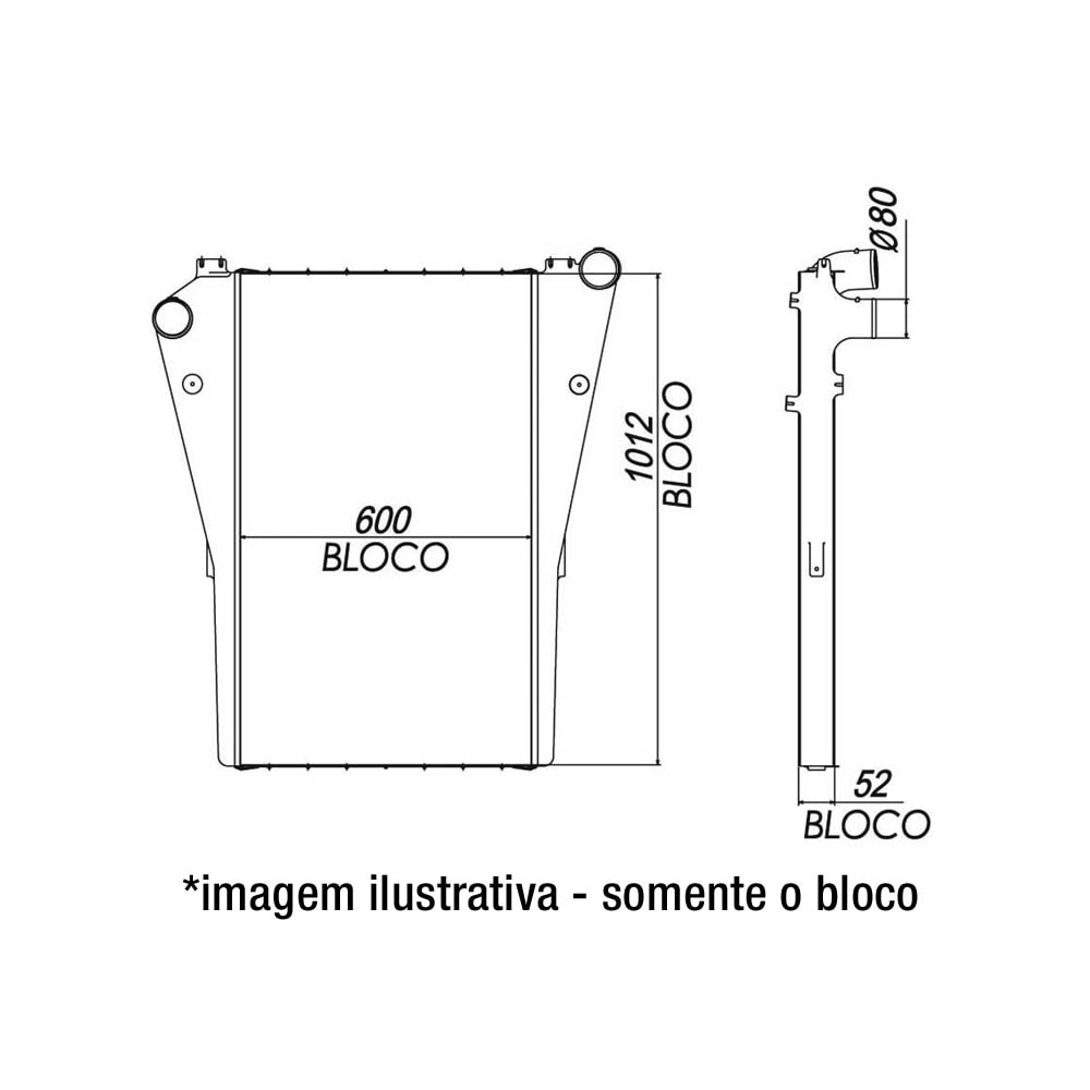 BLOCO INTERCOOLER MERCEDES LS1938 / LS2638 / LS1645 / LS1634 - BEHR HELLA BLOCO INTERCOOLER MERCEDES LS1938 / LS2638 / LS1645 / LS1634 - BEHR HELLA