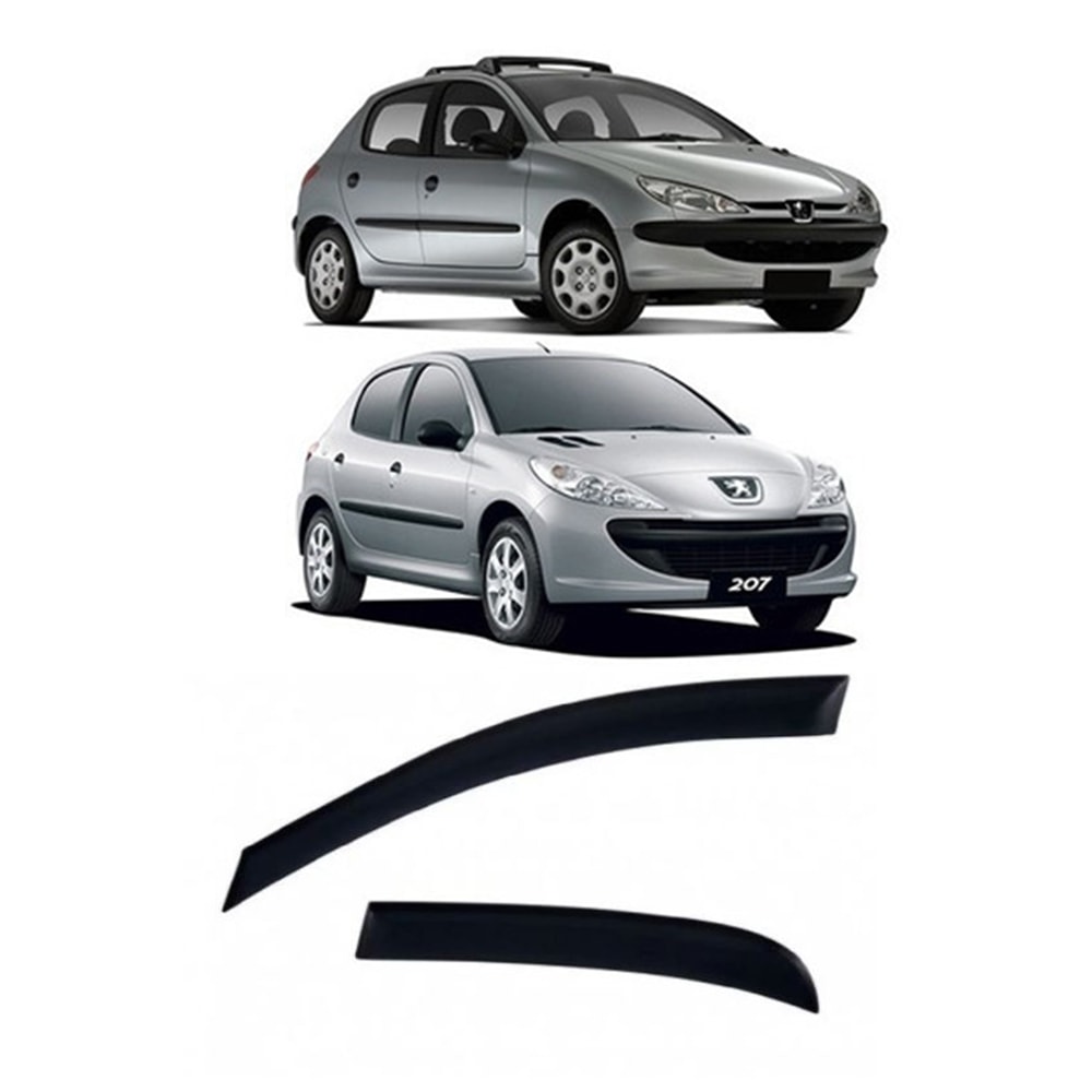 CALHA DE CHUVA PEUGEOT 206 / 207 HATCH E SEDAN 2000 A 2015 4 PORTAS - TGPOLI CALHA DE CHUVA PEUGEOT 206 / 207 HATCH E SEDAN 2000 A 2015 4 PORTAS - TGPOLI