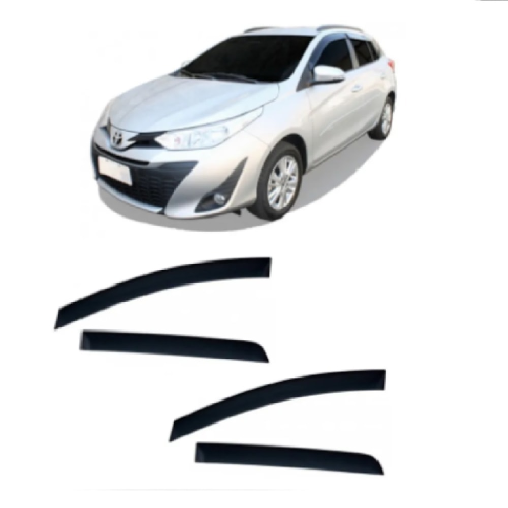 CALHA DE CHUVA TOYOTA YARIS HATCH 2018 A 2020 4 PORTAS - TGPOLI CALHA DE CHUVA TOYOTA YARIS HATCH 2018 A 2020 4 PORTAS - TGPOLI