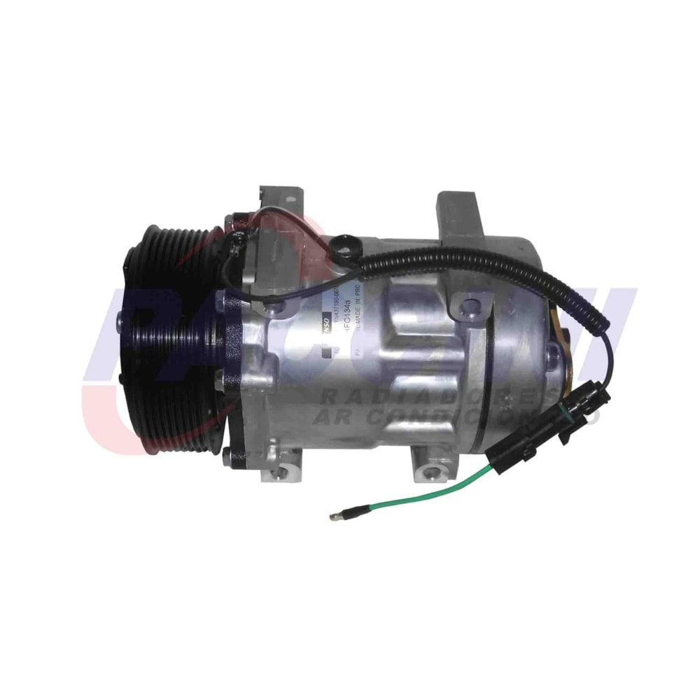 COMPRESSOR PARA NEW HOLLAND W170 / CAMINHAO VOLVO / SCANIA / CATERPILLAR 938H 7CAM15C 8PK 24V PASSANTE - DENSO COMPRESSOR PARA NEW HOLLAND W170 / CAMINHAO VOLVO / SCANIA / CATERPILLAR 938H 7CAM15C 8PK 24V PASSANTE - DENSO