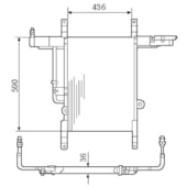 CONDENSADOR FORD F1000 1993 A 1996 TUBO ALETA - MCQUAY