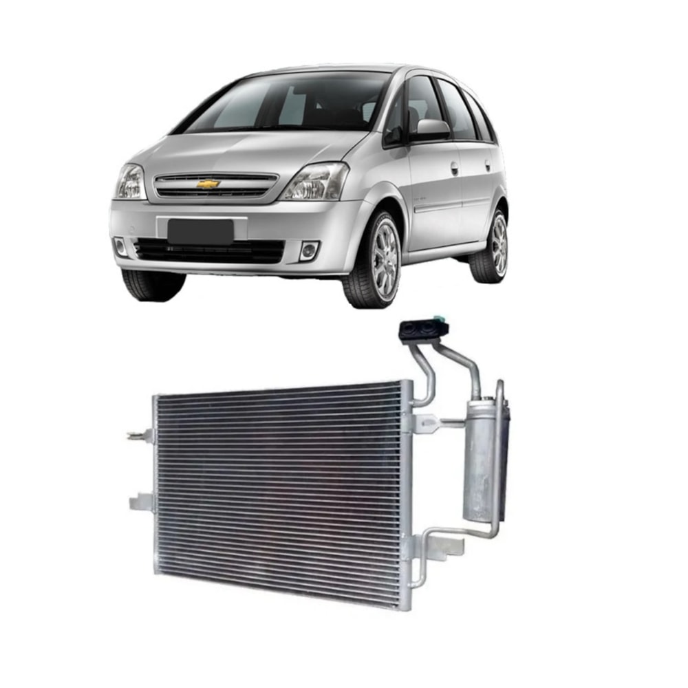 CONDENSADOR GM CHEVROLET MERIVA 1.4/1.8 2002 EM DIANTE - DENSO CONDENSADOR GM CHEVROLET MERIVA 1.4/1.8 2002 EM DIANTE - DENSO