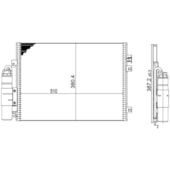 CONDENSADOR RENAULT LOGAN / SANDERO 1.0 / 1.6 8V / 16V 2007 A 2015 - BEHR HELLA
