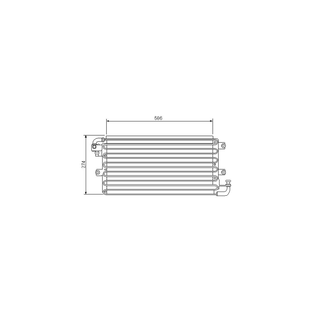 CONDENSADOR TOYOTA HILUX R12 1989 A 1995 - VISCONDE/MODINE