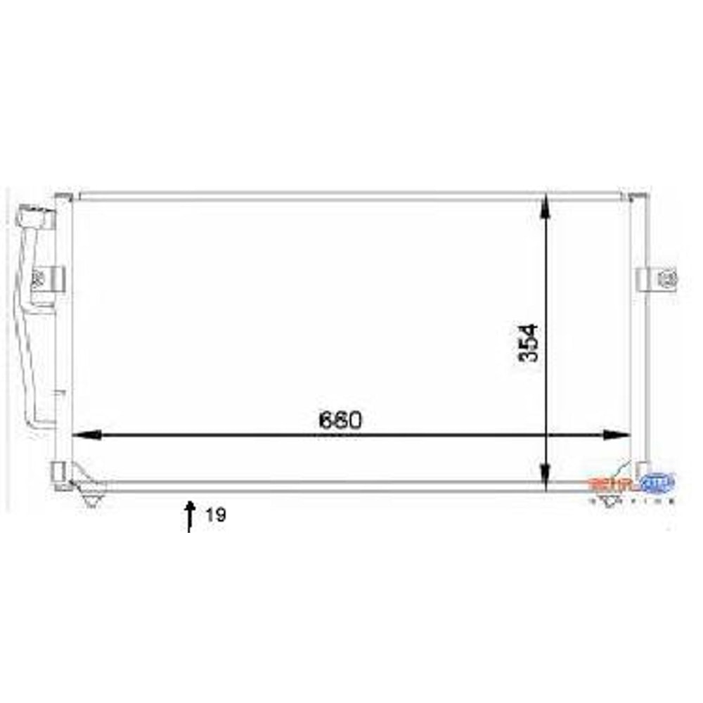 CONDENSADOR VOLVO S40 / V40 - BEHR HELLA CONDENSADOR VOLVO S40 / V40 - BEHR HELLA