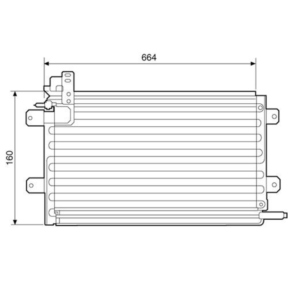 CONDENSADOR VW VOLKSWAGEN GOLF GL / GLX / GTI 1.8 / 2.0 1993 EM DIANTE - MCQUAY