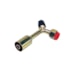 CONEXAO 90º FEMEA ALUMINIO 06MM O'RING VALVULA DE SERVICO R134A COM CLIP - PROCOOLER CONEXAO 90º FEMEA ALUMINIO 06MM O'RING VALVULA DE SERVICO R134A COM CLIP - PROCOOLER
