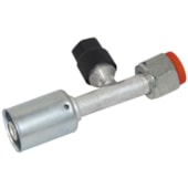 CONEXAO RETA FEMEA ALUMINIO 08MM O'RING VALVULA DE SERVICO R134A COM CLIP - PROCOOLER CONEXAO RETA FEMEA ALUMINIO 08MM O'RING VALVULA DE SERVICO R134A COM CLIP - PROCOOLER