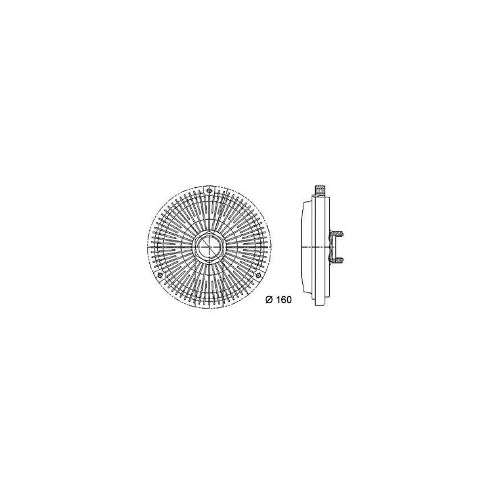 EMBREAGEM VISCOSA MERCEDES BENZ C 180 1993 A 2000 - C200 1994 ATE 1997 - C 220 1993 A 2000 - C 230 96 / 00 - MAHLE