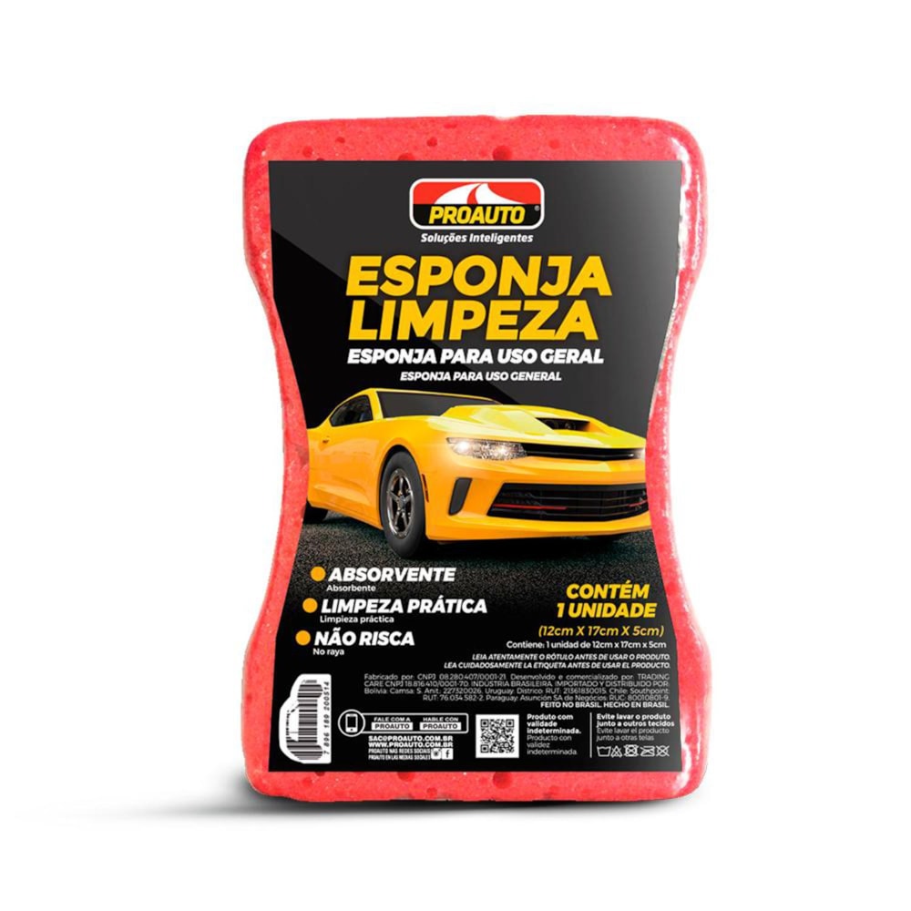 ESPONJA DE LIMPEZA PROAUTO  - PROAUTO ESPONJA DE LIMPEZA PROAUTO  - PROAUTO
