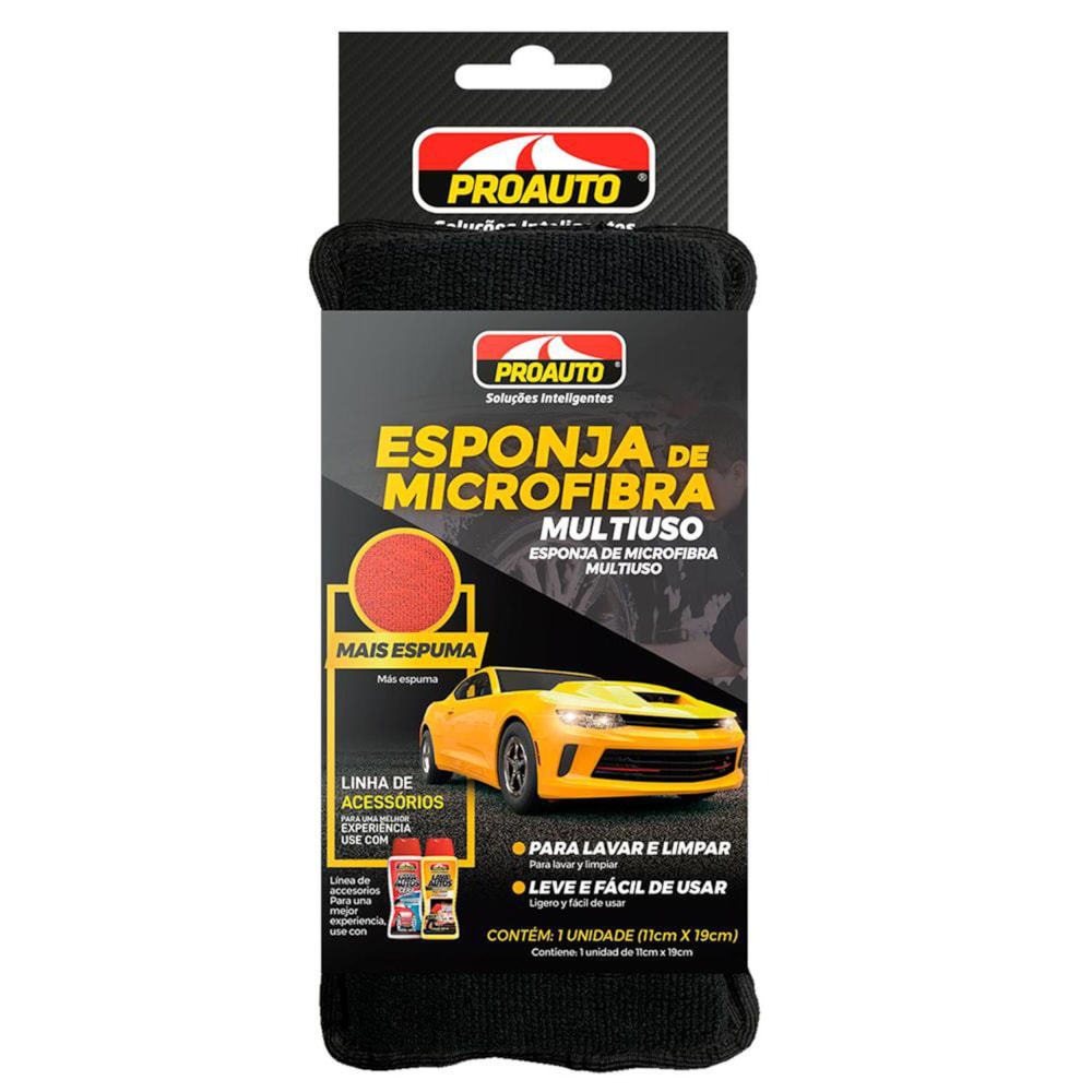 ESPONJA DE MICROFIBRA PROAUTO  - PROAUTO ESPONJA DE MICROFIBRA PROAUTO  - PROAUTO