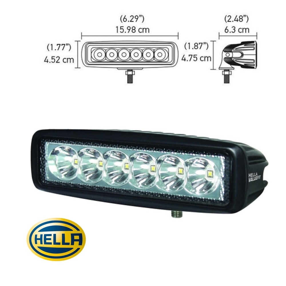Farol Auxiliar Mini Barra Led Hella Value Fit 6 Leds Multivo Farol Auxiliar Mini Barra Led Hella Value Fit 6 Leds Multivo