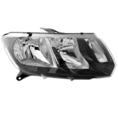 Farol Duplo H1/h7 Mascara Negra Friso Cromado Renault Logan  Farol Duplo H1/h7 Mascara Negra Friso Cromado Renault Logan
