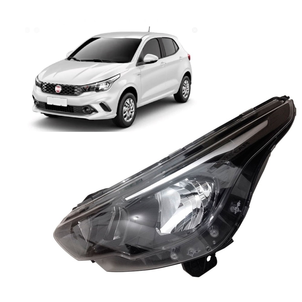 Farol Fiat Argo Drive / Cronos Drive / Lado Esquerdo (h7 / P Farol Fiat Argo Drive / Cronos Drive / Lado Esquerdo (h7 / P