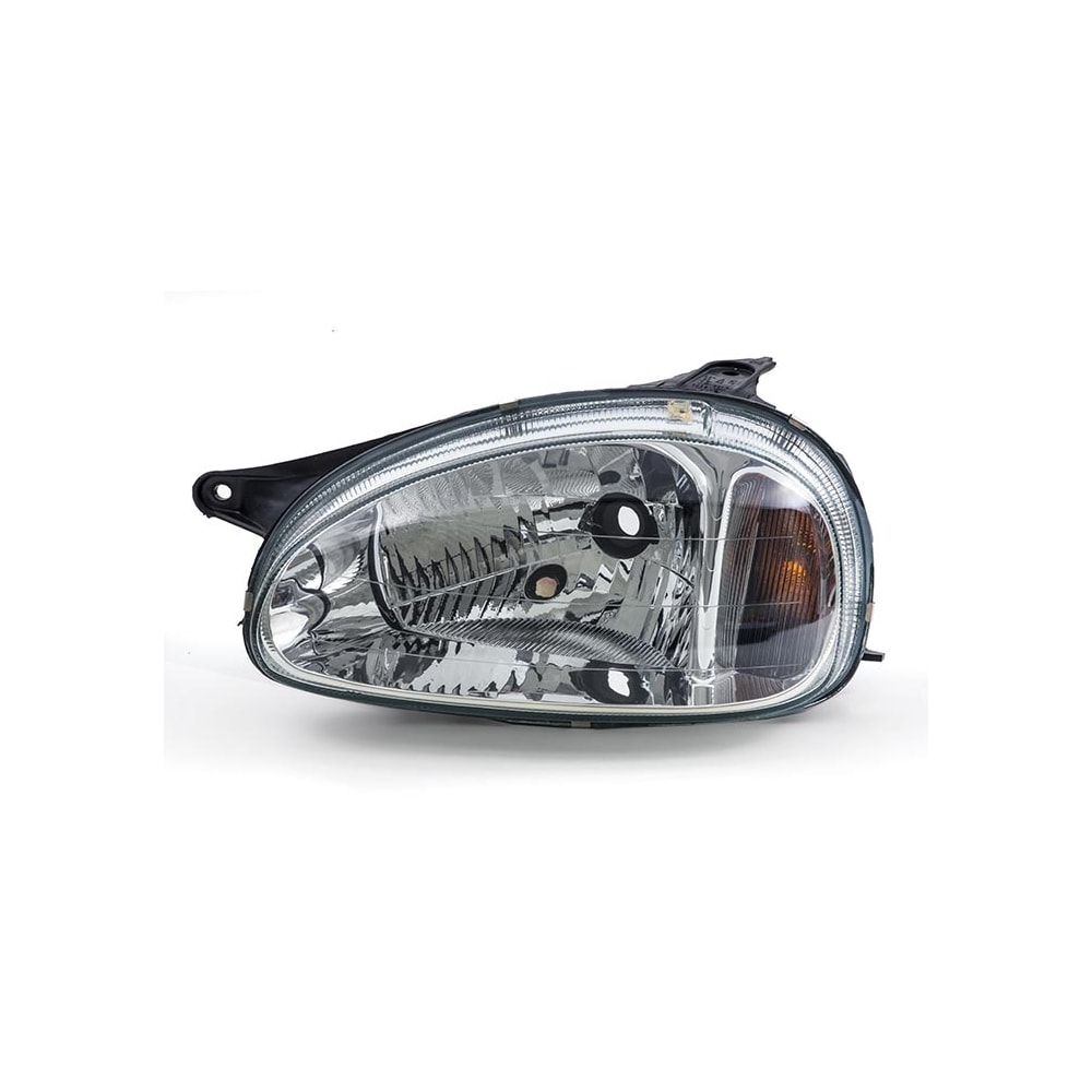 Farol H4 Carcaca Preta Moldura Metalizada Gm Chevrolet Corsa Farol H4 Carcaca Preta Moldura Metalizada Gm Chevrolet Corsa