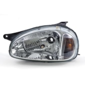 Farol H4 Carcaca Preta Moldura Metalizada Gm Chevrolet Corsa Farol H4 Carcaca Preta Moldura Metalizada Gm Chevrolet Corsa