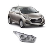 Farol Moldura Metalizada Hyundai Hb20 / Hb20 Sedan / 2012 a  Farol Moldura Metalizada Hyundai Hb20 / Hb20 Sedan / 2012 a