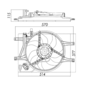 GMV VENTOINHA DEFLETOR FIAT IDEA / PALIO / SIENA / STRADA MOTOR FIRE 2001 EM DIANTE 1.0 / 1.3 COM AR (SISTEMA BEHR) - BEHR HELLA