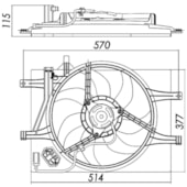 GMV VENTOINHA DEFLETOR FIAT IDEA / PALIO / SIENA / STRADA MOTOR FIRE 2001 EM DIANTE 1.0 / 1.3 COM AR (SISTEMA BEHR) - BEHR HELLA