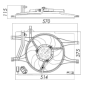 GMV VENTOINHA E DEFLETOR FIAT IDEA / PALIO / SIENA / STRADA 1.0 / 1.3 MANUAL SEM AR (SISTEMA BEHR) - BEHR HELLA