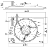 GMV VENTOINHA E DEFLETOR FIAT IDEA / PALIO / SIENA / STRADA 1.0 / 1.3 MANUAL SEM AR (SISTEMA BEHR) - BEHR HELLA