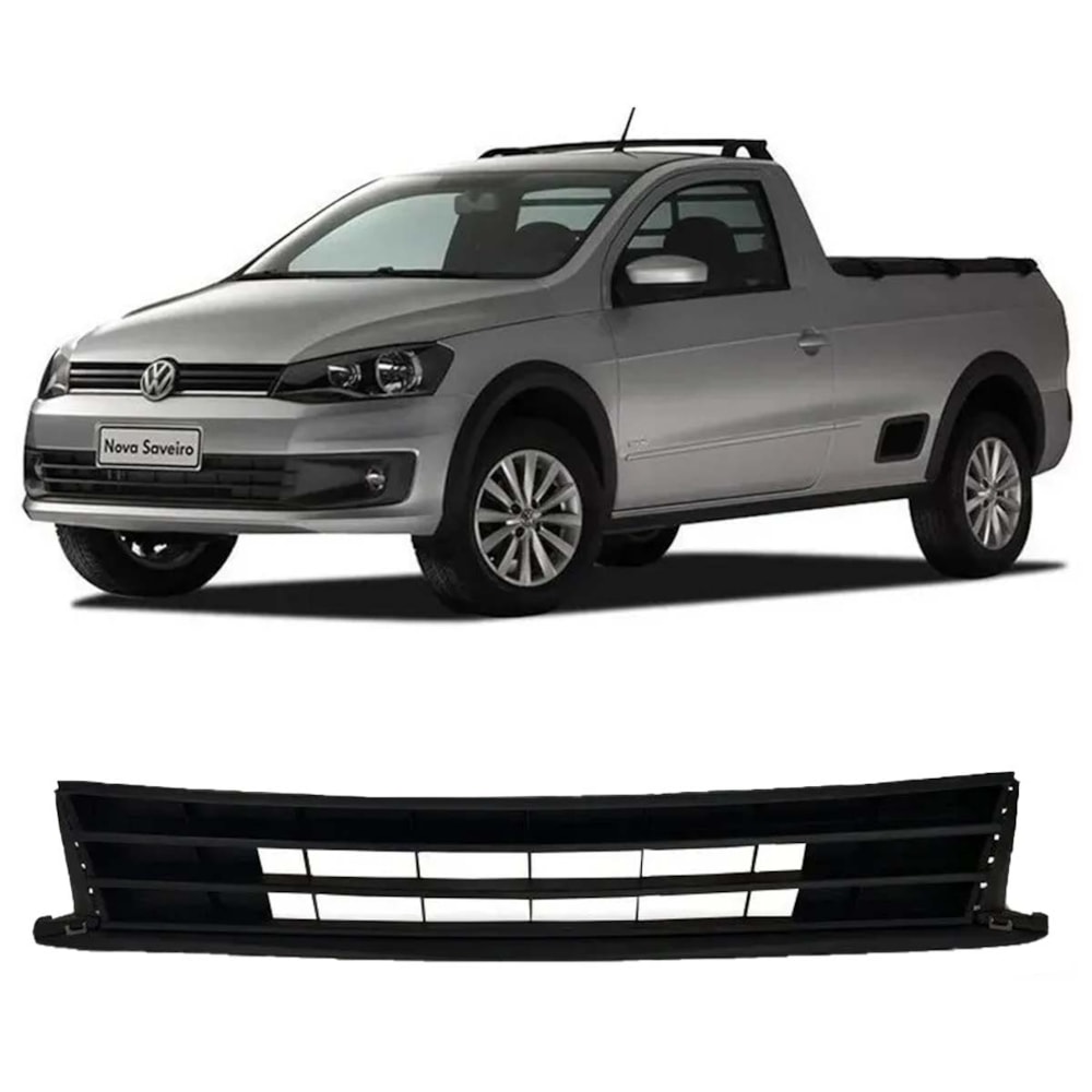 GRADE CENTRAL PARA-CHOQUE GM CHEVROLET VW VOLKSWAGEN SAVEIRO 2014 A 2016 COR PRETA - FIPPARTS GRADE CENTRAL PARA-CHOQUE GM CHEVROLET VW VOLKSWAGEN SAVEIRO 2014 A 2016 COR PRETA - FIPPARTS