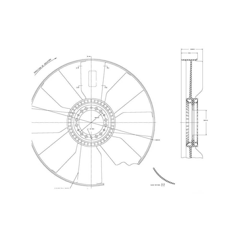 HELICE MERCEDES BENZ 1723 OM924 / OM906LA EUROII / OF1722 / 8 PAS COM ANEL ELETRONICO - BORGWARNER HELICE MERCEDES BENZ 1723 OM924 / OM906LA EUROII / OF1722 / 8 PAS COM ANEL ELETRONICO - BORGWARNER