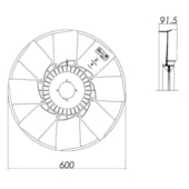 HELICE MERCEDES L1218 / 1418 / 1620 / LK1620 / OF1721 - BEHR HELLA