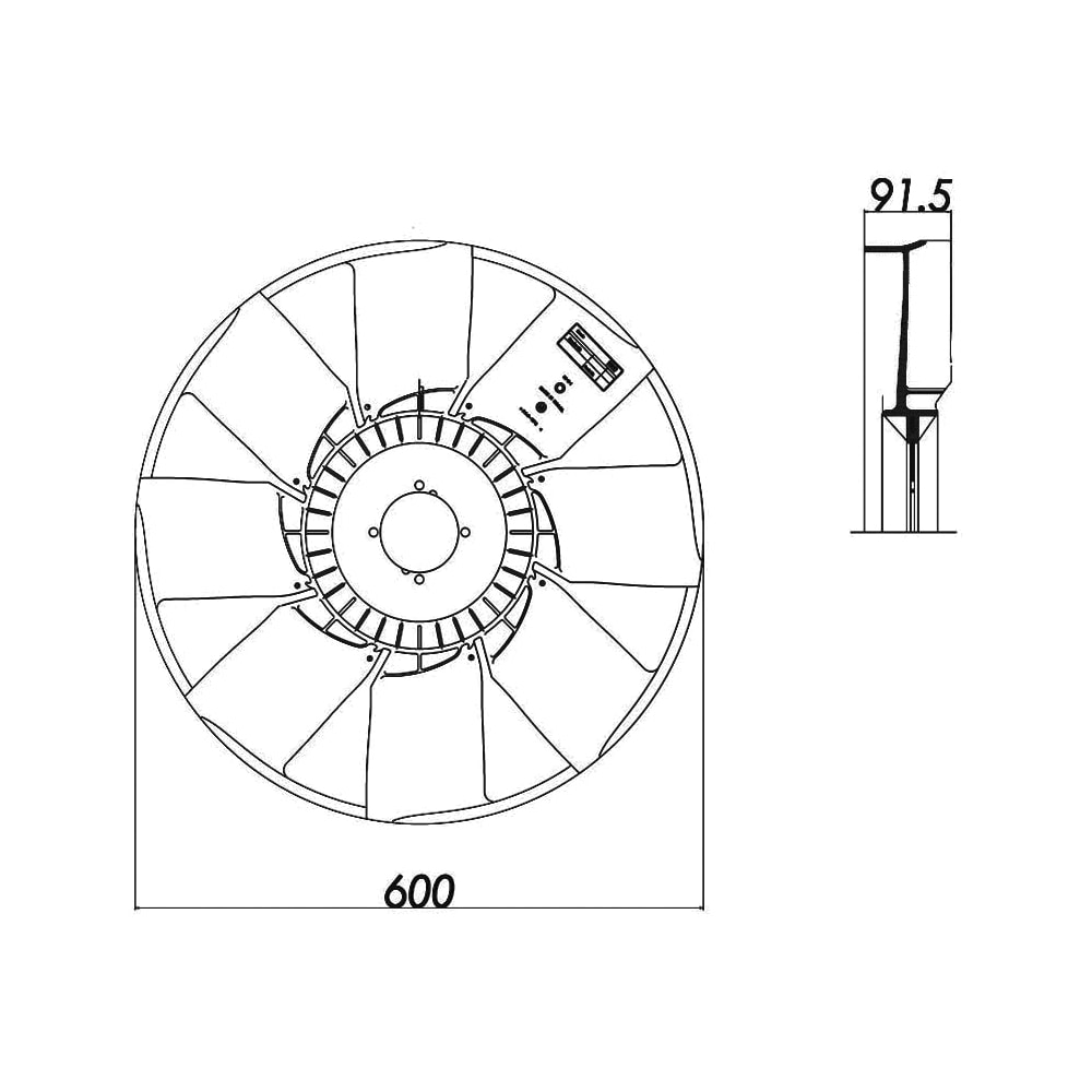 HELICE MERCEDES L1218 / 1418 / 1620 / LK1620 / OF1721 - BEHR HELLA HELICE MERCEDES L1218 / 1418 / 1620 / LK1620 / OF1721 - BEHR HELLA