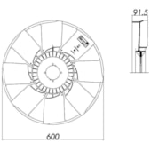 HELICE MERCEDES L1218 / 1418 / 1620 / LK1620 / OF1721 - BEHR HELLA