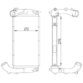 INTERCOOLER ACCELO 715C MERCEDES BENZ OM-612 - EURO III - BEHR HELLA