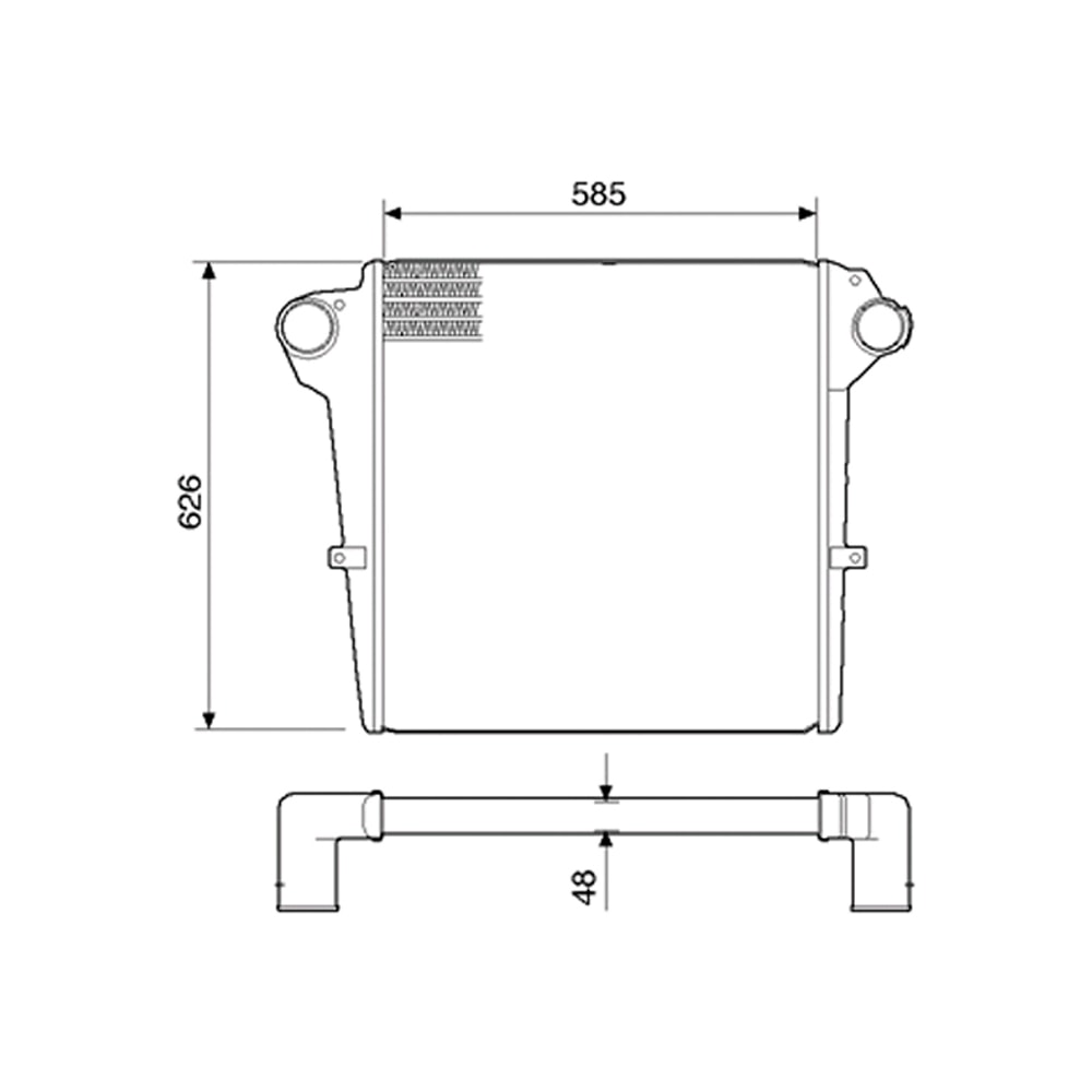 INTERCOOLER FORD CARGO 1421 / 1621 / / 3530 / 4030 / VW VOLKSWAGEN 14-220 / 16-220 / 24-250 / 31-360 - VISCONDE/MODINE INTERCOOLER FORD CARGO 1421 / 1621 / / 3530 / 4030 / VW VOLKSWAGEN 14-220 / 16-220 / 24-250 / 31-360 - VISCONDE/MODINE