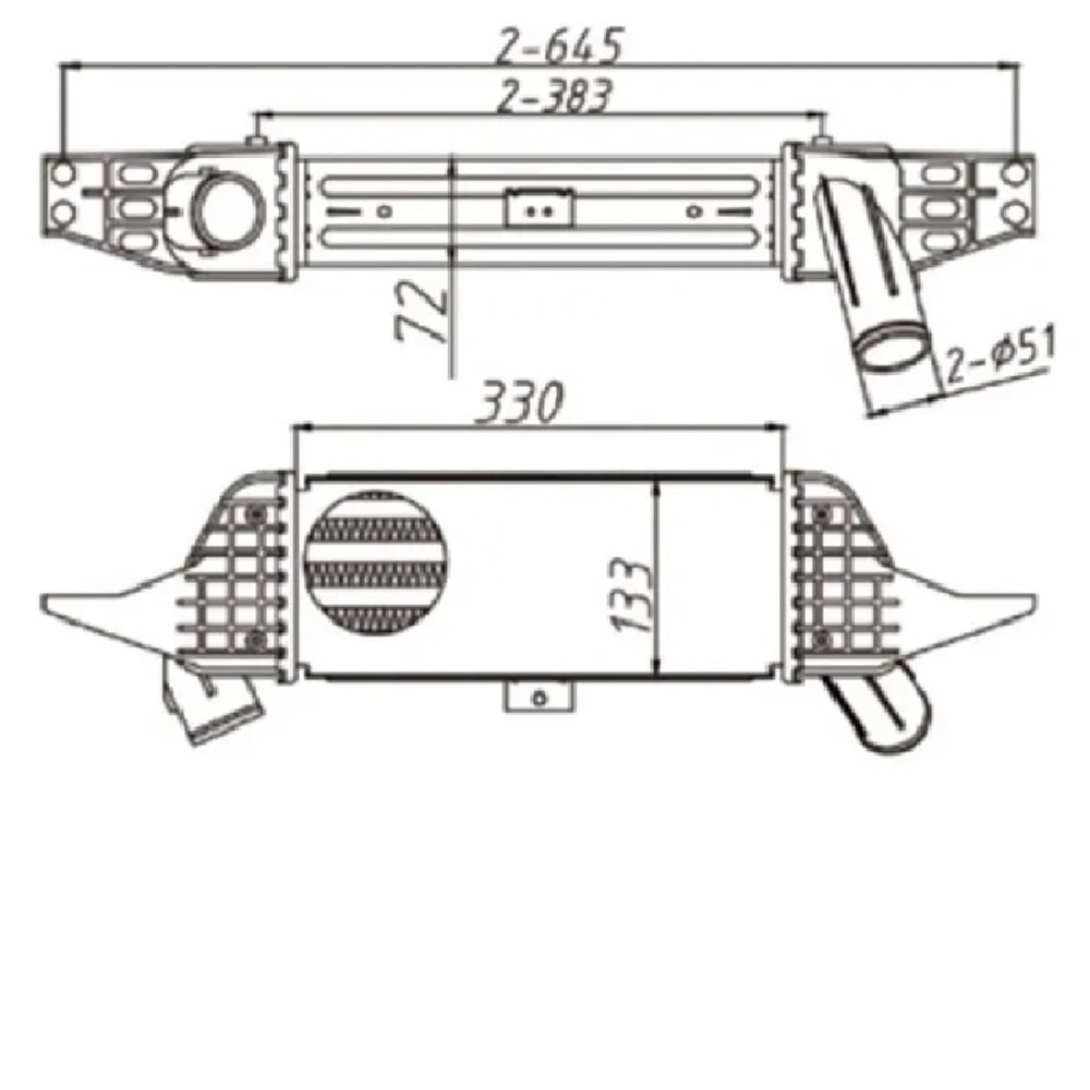 INTERCOOLER HYUNDAI HR 2.5 16V 2006 EM DIANTE - ORIGINAL MOBIS INTERCOOLER HYUNDAI HR 2.5 16V 2006 EM DIANTE - ORIGINAL MOBIS