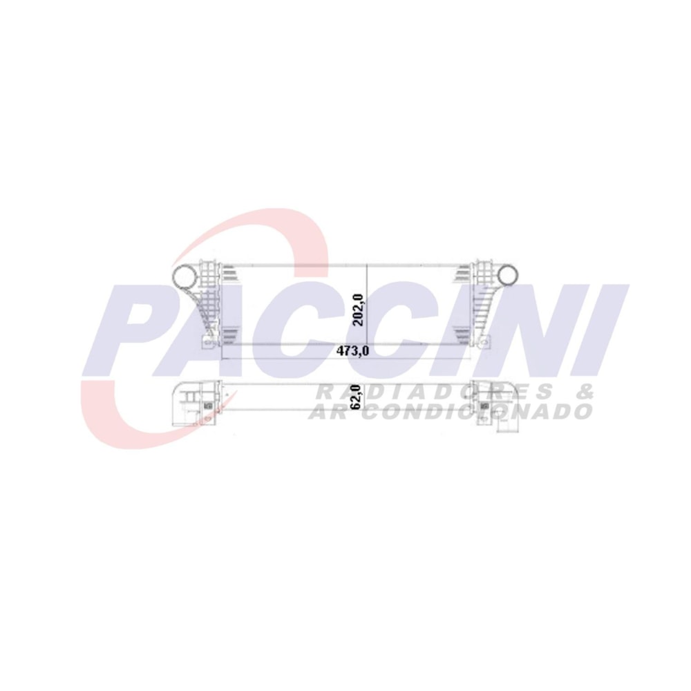 INTERCOOLER IVECO DAILY 1999 A 2007 COM OU SEM AR - VISCONDE/MODINE INTERCOOLER IVECO DAILY 1999 A 2007 COM OU SEM AR - VISCONDE/MODINE