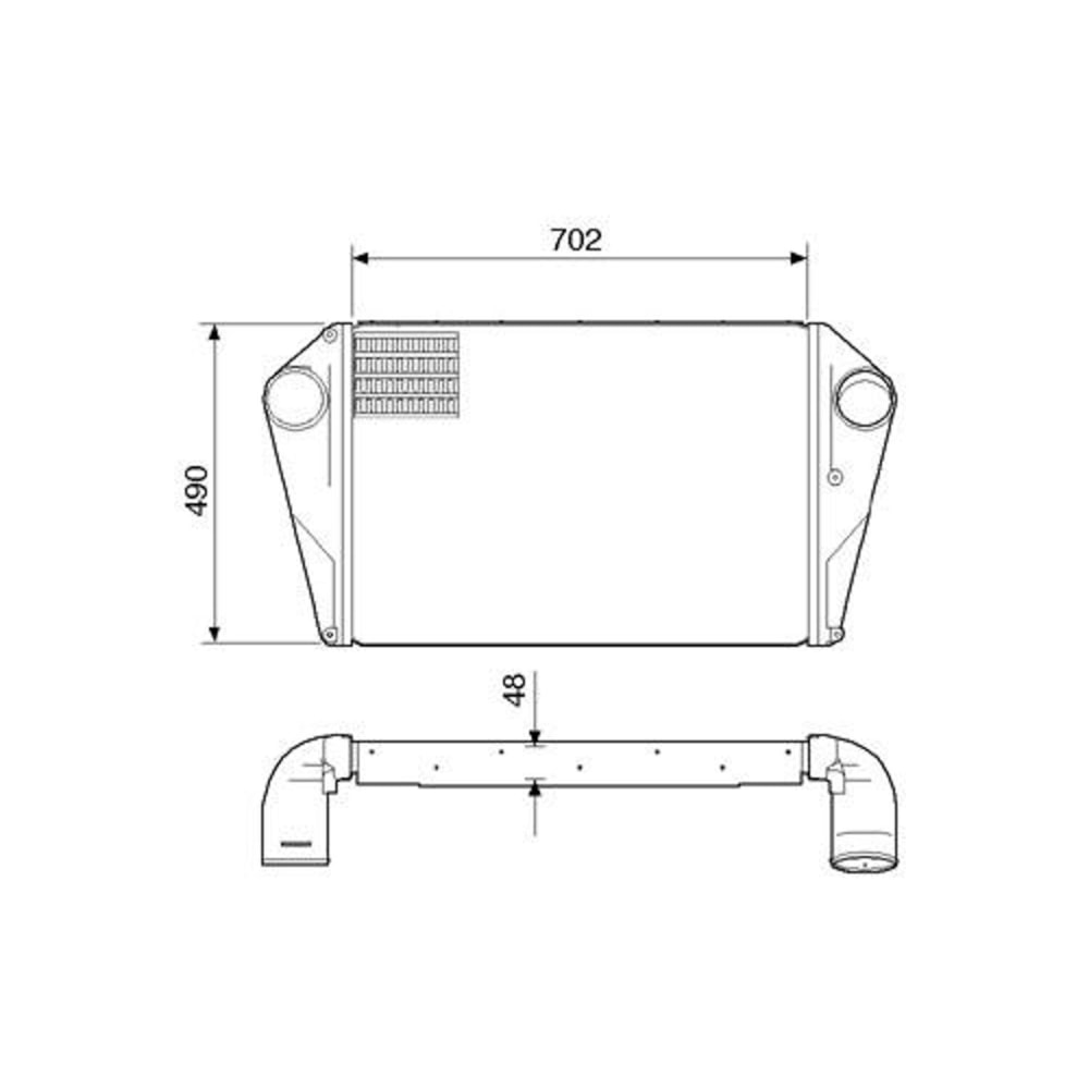 INTERCOOLER MERCEDES BENZ L-1414 / 1418 / 1621 - VISCONDE/MODINE INTERCOOLER MERCEDES BENZ L-1414 / 1418 / 1621 - VISCONDE/MODINE