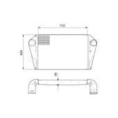 INTERCOOLER MERCEDES BENZ L-1414 / 1418 / 1621 - VISCONDE/MODINE