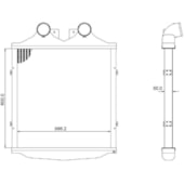 INTERCOOLER MERCEDES BENZ L-1620 ELETRÔNICO / 2423 / LS-1622 / OF-1722 - VISCONDE/MODINE