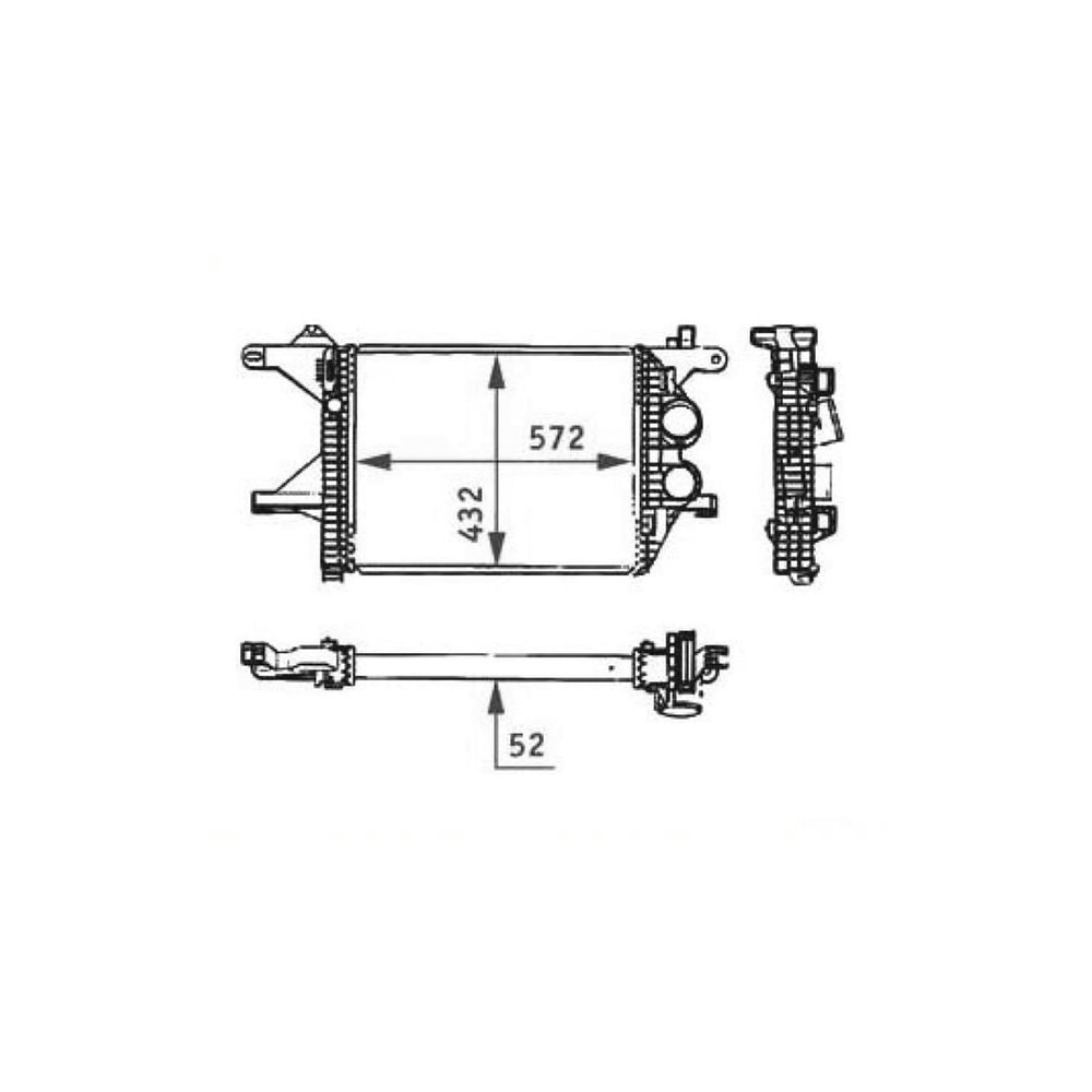 INTERCOOLER MERCEDES BENZ LO814 / 914 MOTOR MERCEDES BENZ OM364 / OM904 1996 A 2002 - MAHLE