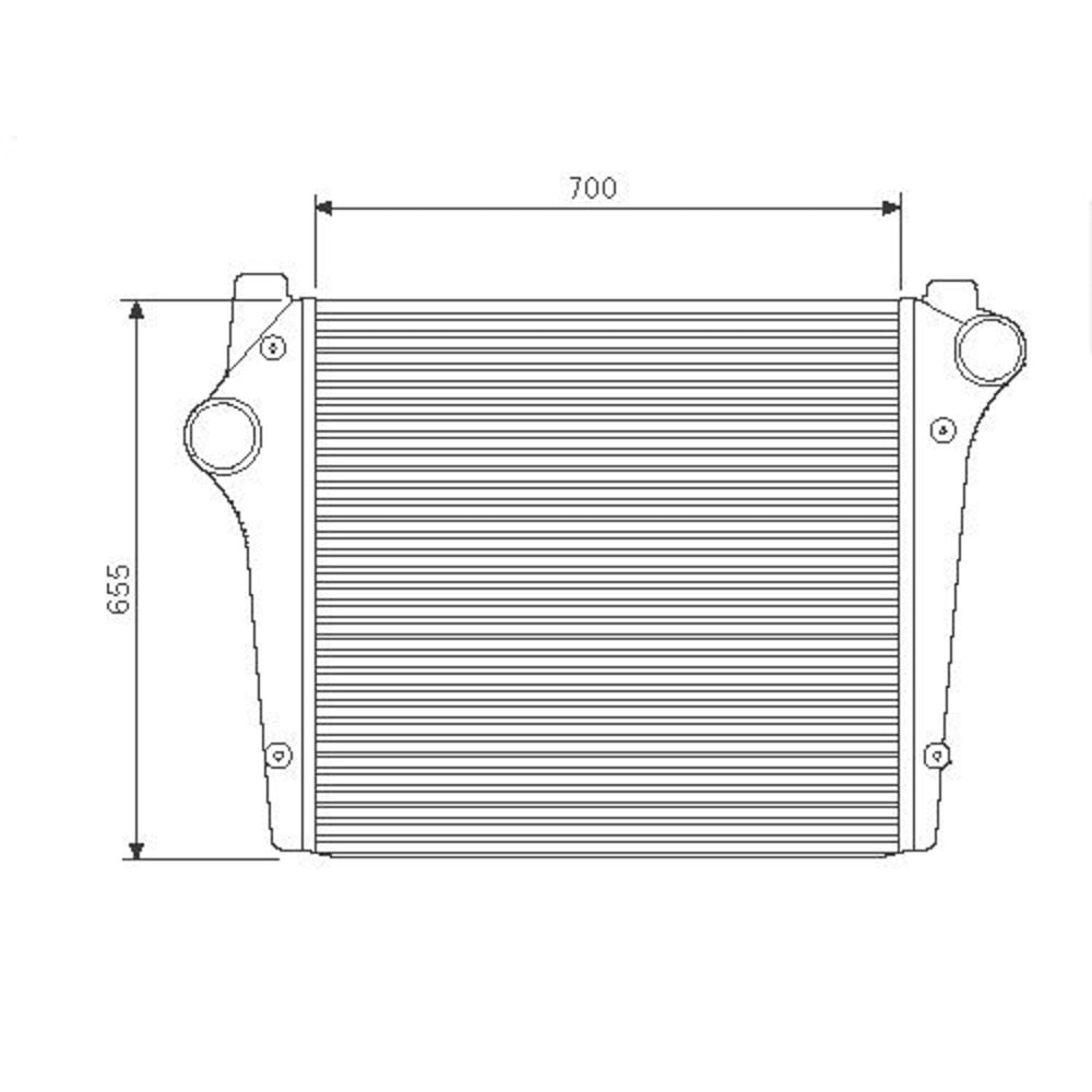 INTERCOOLER MERCEDES BENZ LS-1632 - VISCONDE/MODINE INTERCOOLER MERCEDES BENZ LS-1632 - VISCONDE/MODINE