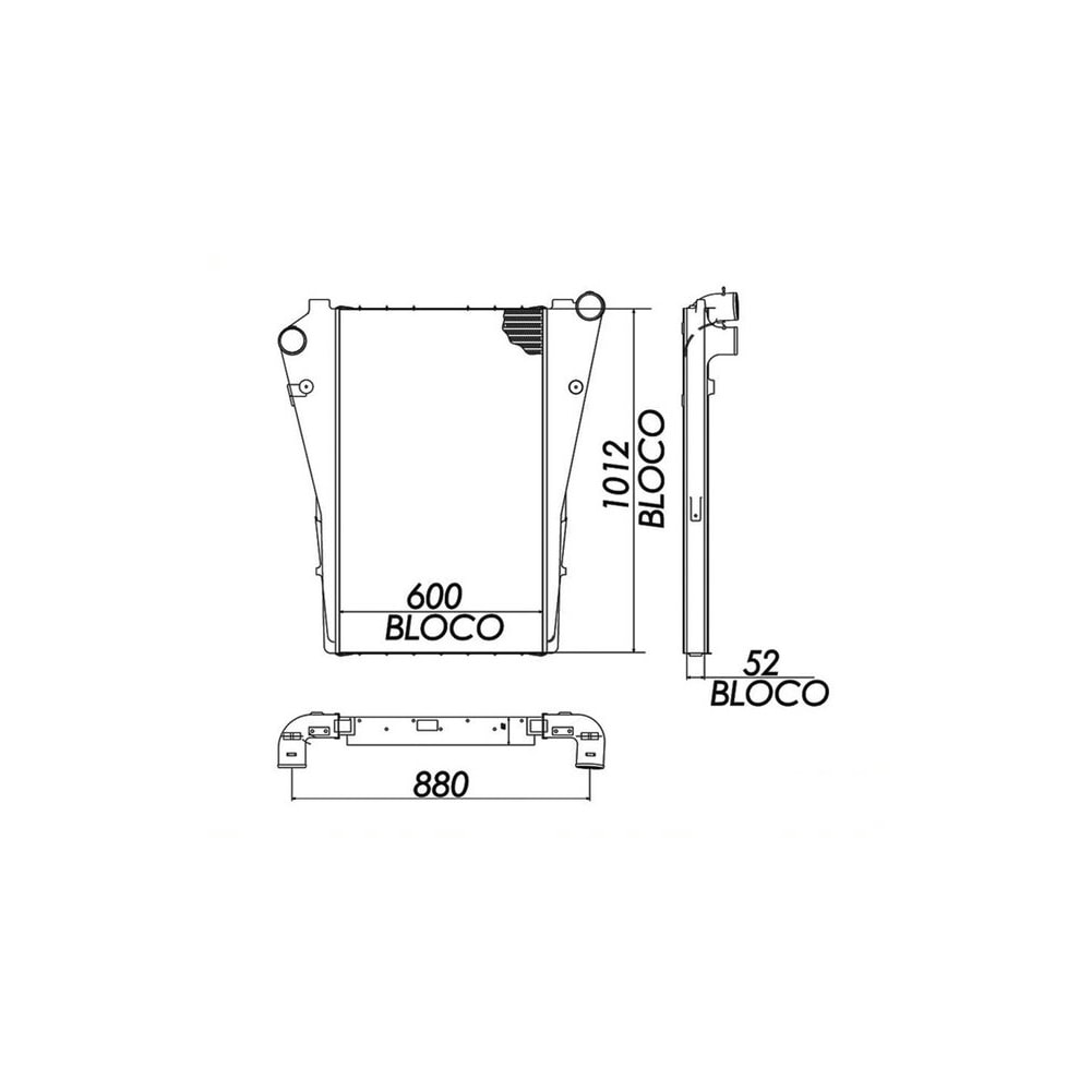 INTERCOOLER MERCEDES BENZ LS1634 / 45 2002 A 2006 ATRON 1635 - MAHLE INTERCOOLER MERCEDES BENZ LS1634 / 45 2002 A 2006 ATRON 1635 - MAHLE