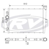 INTERCOOLER MERCEDES BENZ ONIBUS O 500 RSD / URBANO ARTICULADO - VISCONDE/MODINE