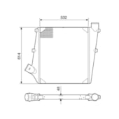 INTERCOOLER MERCEDES BENZ ONIBUS OF-1318 / 1620 / 1621 - VISCONDE/MODINE