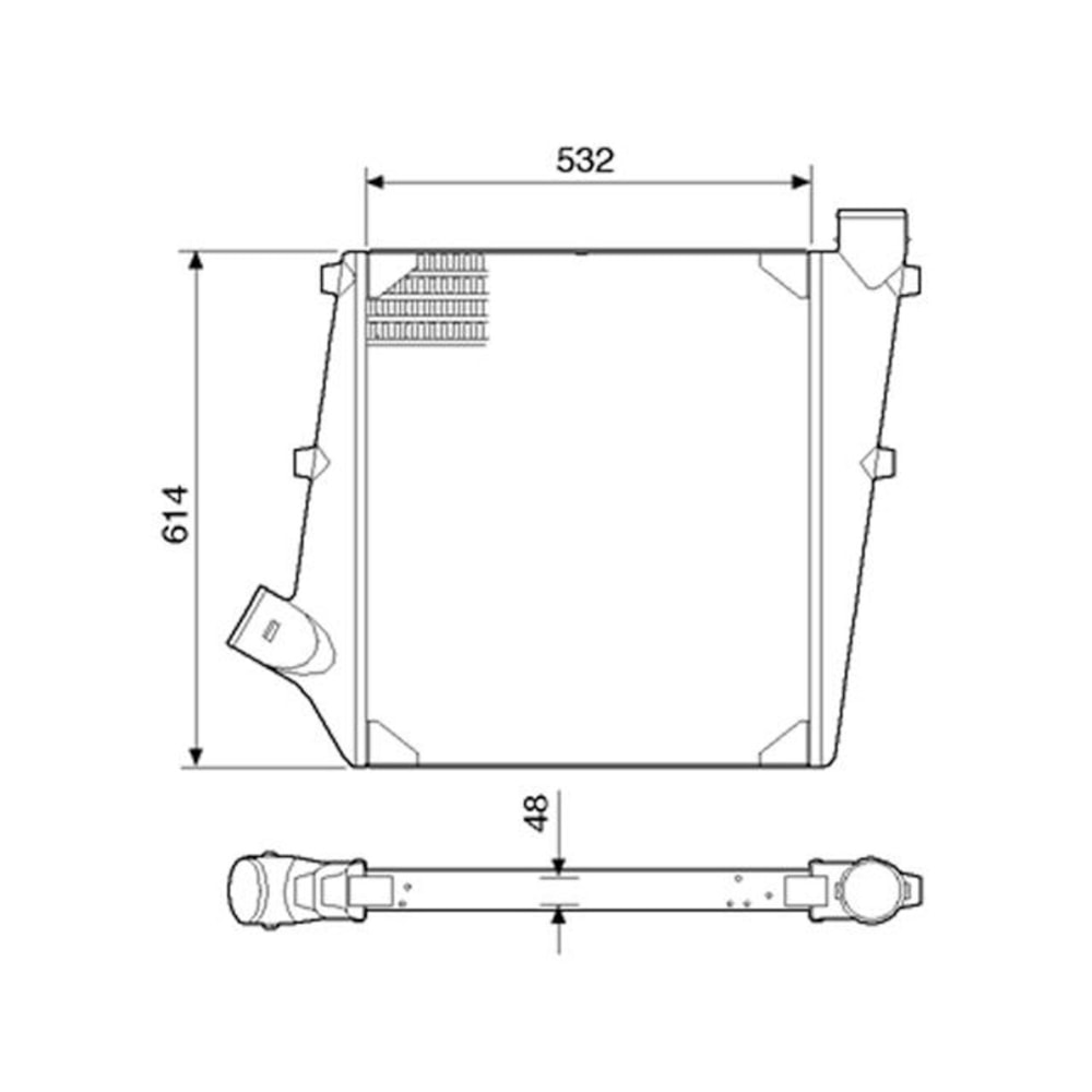 INTERCOOLER MERCEDES BENZ ONIBUS OF-1318 / 1620 / 1621 - VISCONDE/MODINE INTERCOOLER MERCEDES BENZ ONIBUS OF-1318 / 1620 / 1621 - VISCONDE/MODINE