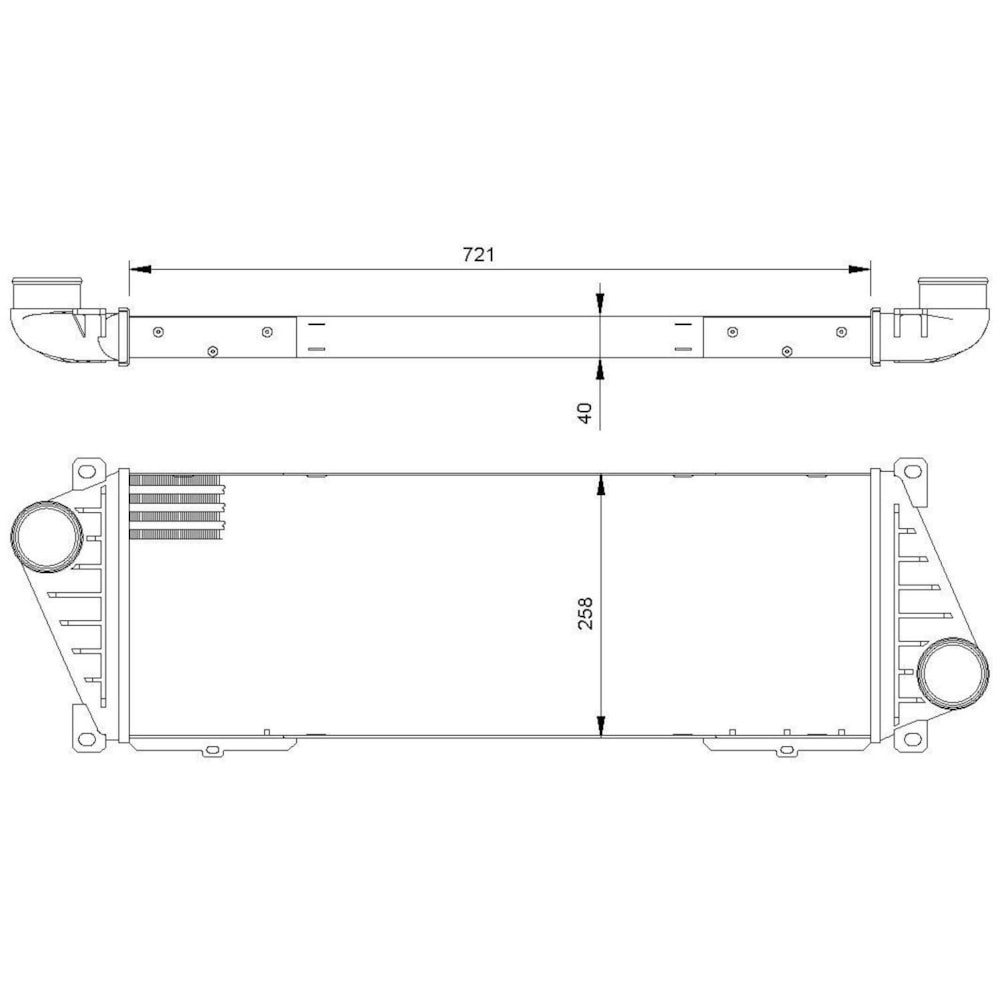 INTERCOOLER MERCEDES SPRINTER 310 / 312 / 313 / 311 - VISCONDE/MODINE INTERCOOLER MERCEDES SPRINTER 310 / 312 / 313 / 311 - VISCONDE/MODINE