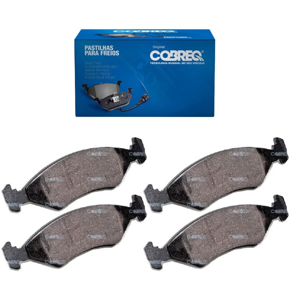 KIT 4 PASTILHA FREIO DIANTEIRO FORD ESCORT 1983 A 1996 / VERONA L 1190 A 1992  / VW VOLKSWAGEN APOLLO 1990 A 1993 - COBREQ KIT 4 PASTILHA FREIO DIANTEIRO FORD ESCORT 1983 A 1996 / VERONA L 1190 A 1992  / VW VOLKSWAGEN APOLLO 1990 A 1993 - COBREQ