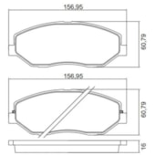 KIT 4 PASTILHA FREIO DIANTEIRO HYUNDAI GENESIS 3.8 V6 2008 / SANTA FE GLS AUTOMATICO 3.3/2.7/3.2/3.5 2003 A 2007 - COBREQ