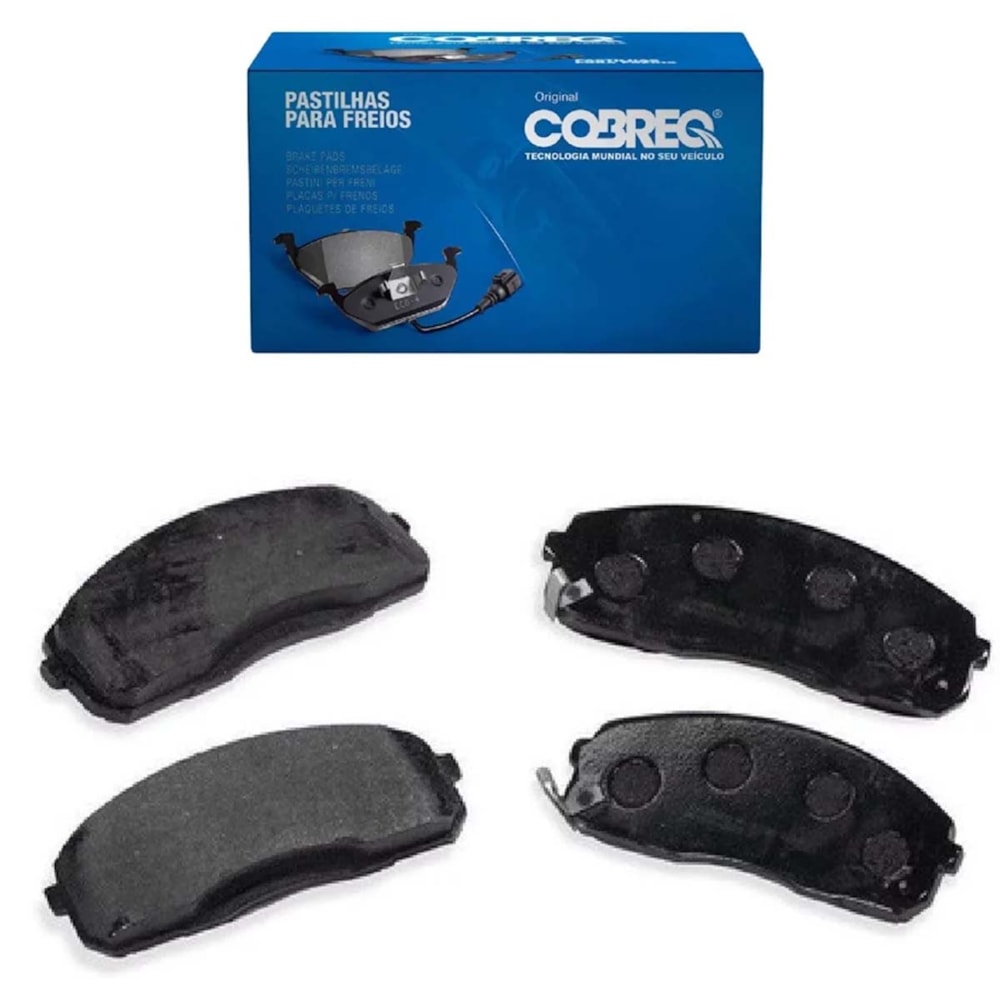 KIT 4 PASTILHA FREIO DIANTEIRO HYUNDAI HR 2.5 2006 / CARNIVAL 2.5/2.9 1999 A 2006 - COBREQ KIT 4 PASTILHA FREIO DIANTEIRO HYUNDAI HR 2.5 2006 / CARNIVAL 2.5/2.9 1999 A 2006 - COBREQ