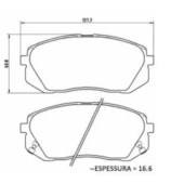 KIT 4 PASTILHA FREIO DIANTEIRO HYUNDAI I40 2012 IX35 2.0 16V 10 /KIA MOTORS CADENZA 3.5 2011 /CARENS 2.0 07/OPTIMA 09/15 - COBREQ